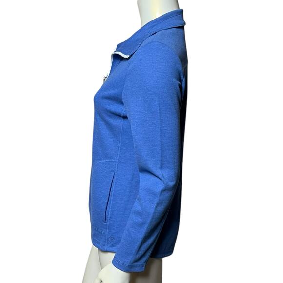 Talbots Women's Royal Blue Cotton Blend Full-Zip Athletic Jacket Size Small - Picture 4 of 8